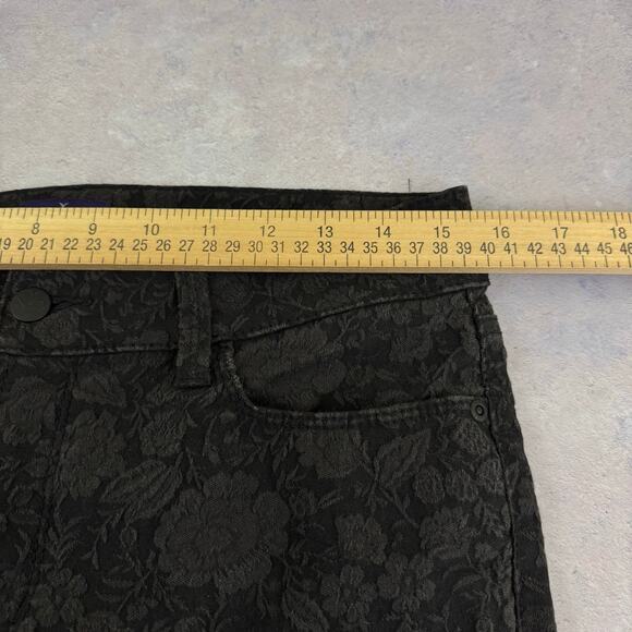 NYDJ Pants Women's 6 Lift Tuck Floral Stretch Jeans Black Floral Legging Skinny - Picture 9 of 11